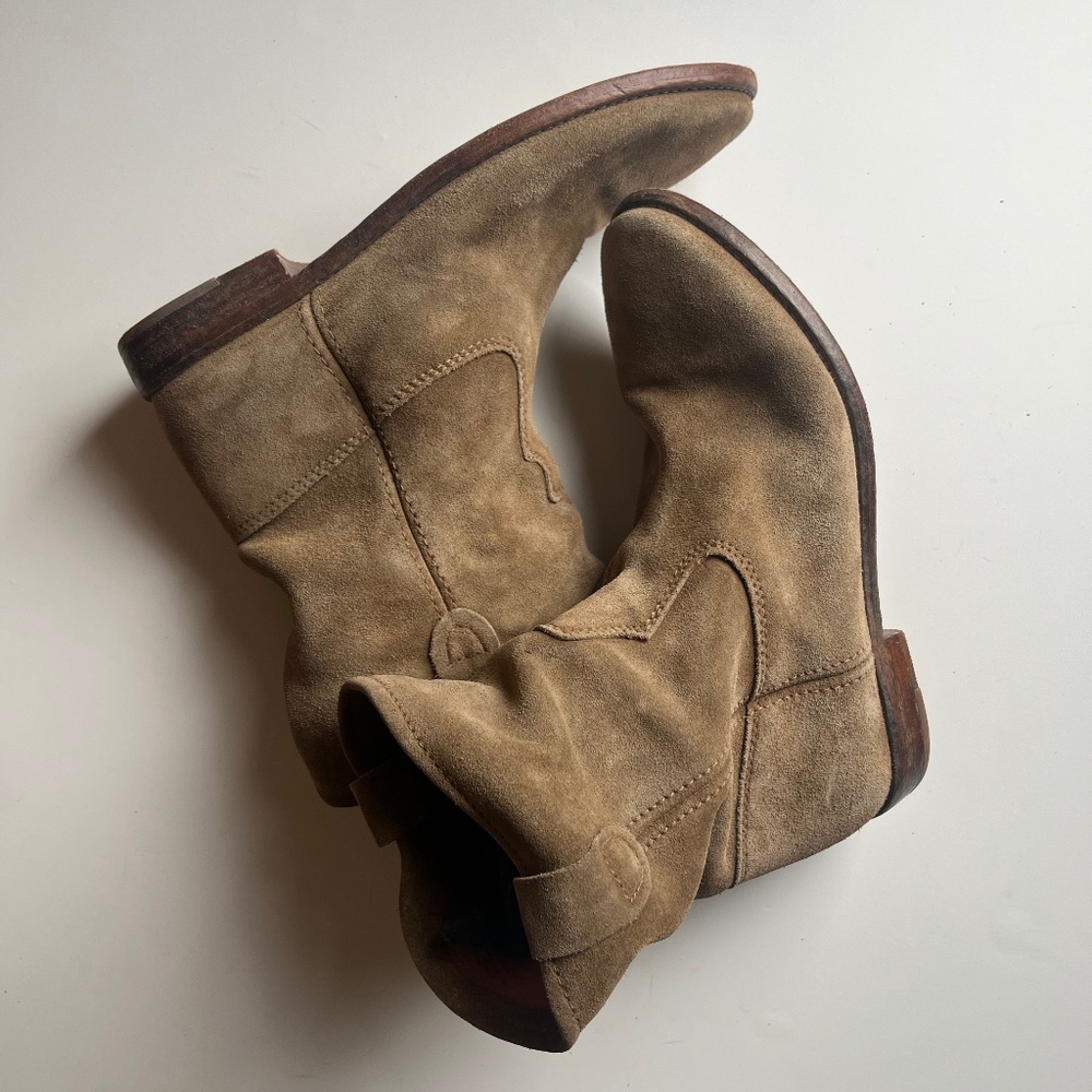 Isabel Marant Crisi Tan Suede Ankle Boots Size 38